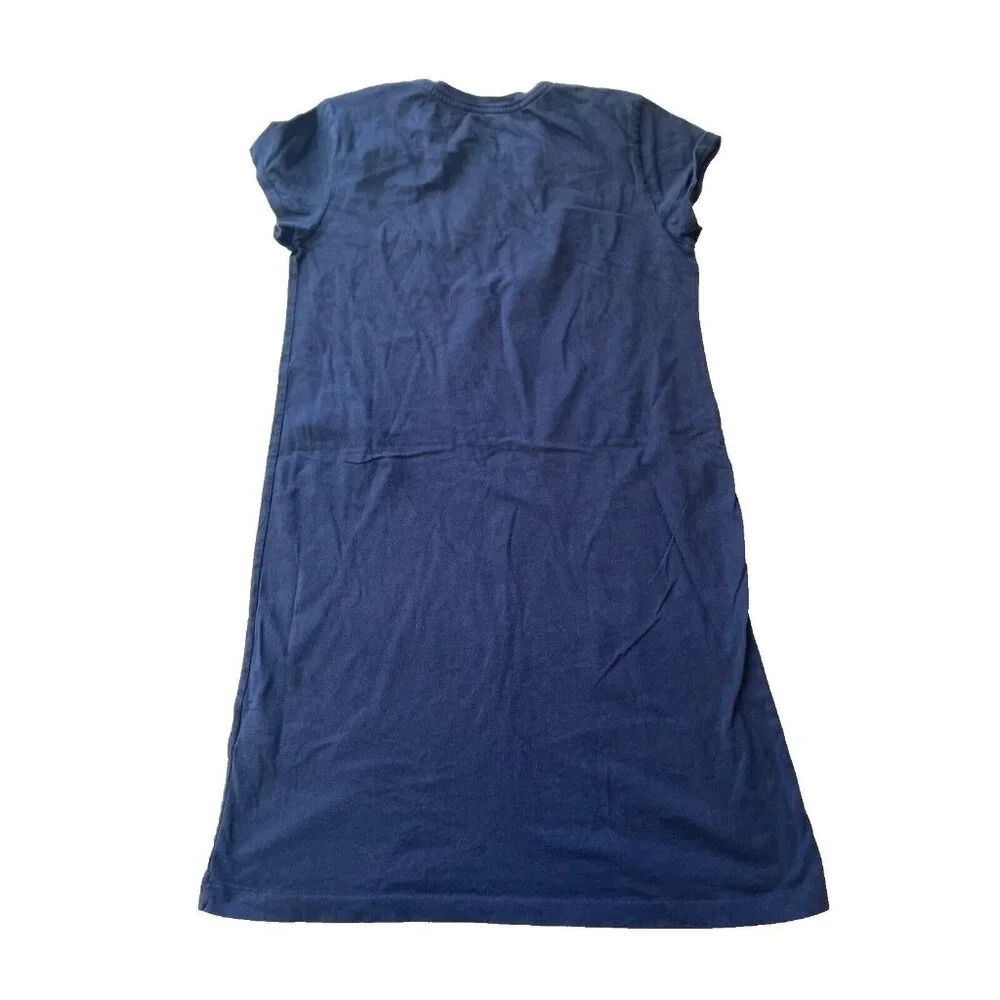 Polo Ralph Lauren Navy Blue Girls Cotton Tee‎ Shirt Dress Girls 12/14